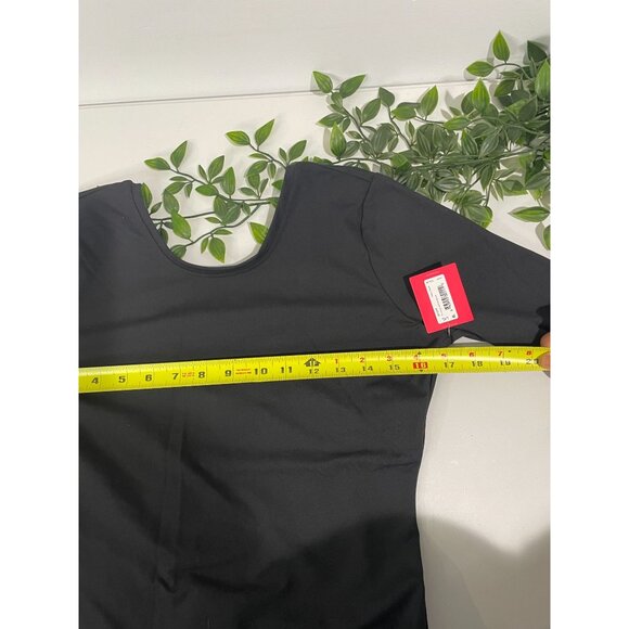 Spanx L/S Scoop Neck Bodysuit Classic Black Size Large - Picture 11 of 12